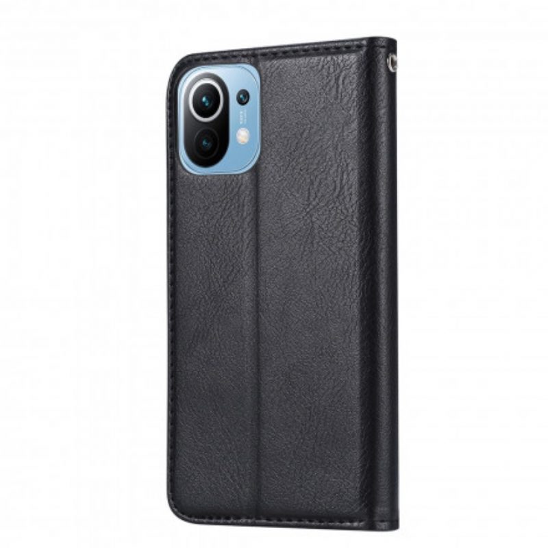 Folio Cover Xiaomi Mi 11 (5G) Custodia in pelle Portacarte In Ecopelle