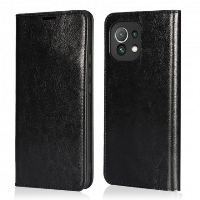 Folio Cover Xiaomi Mi 11 (5G) Custodia in pelle Pelle Vera