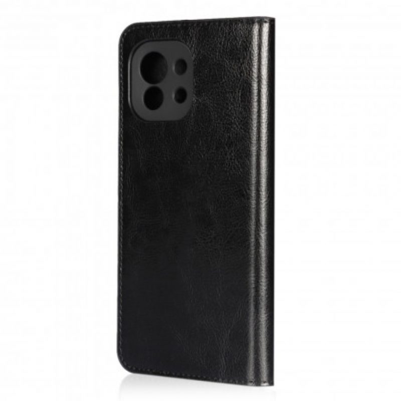 Folio Cover Xiaomi Mi 11 (5G) Custodia in pelle Pelle Vera