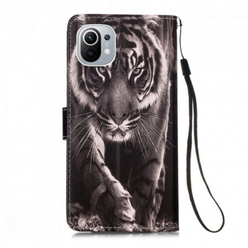 Folio Cover Xiaomi Mi 11 (5G) Tigre Notturna