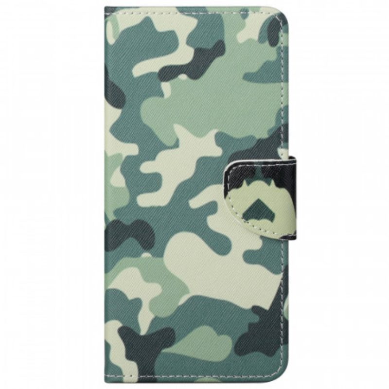 Custodia in pelle Moto G51 5G Camuffamento Militare