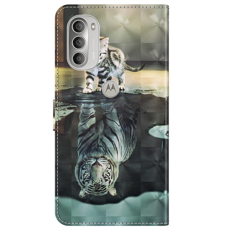 Custodia in pelle Moto G51 5G Ernesto La Tigre