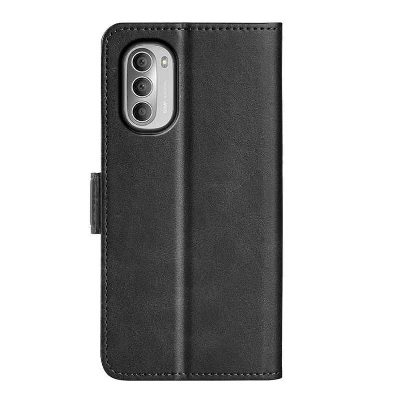 Folio Cover Moto G51 5G Custodia in pelle Doppio Lembo