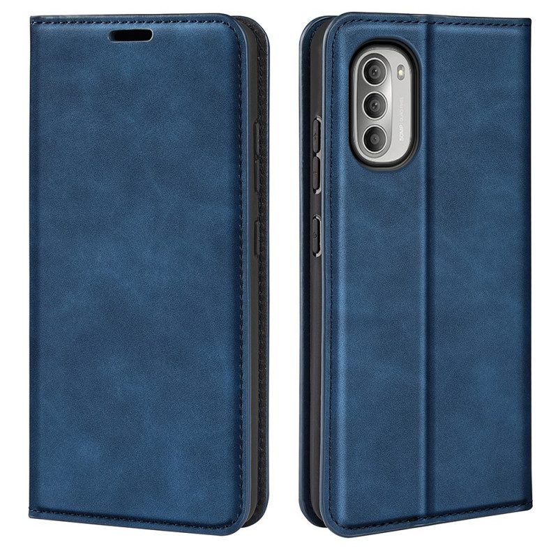 Folio Cover Moto G51 5G Custodia in pelle Effetto Pelle Morbida Seta