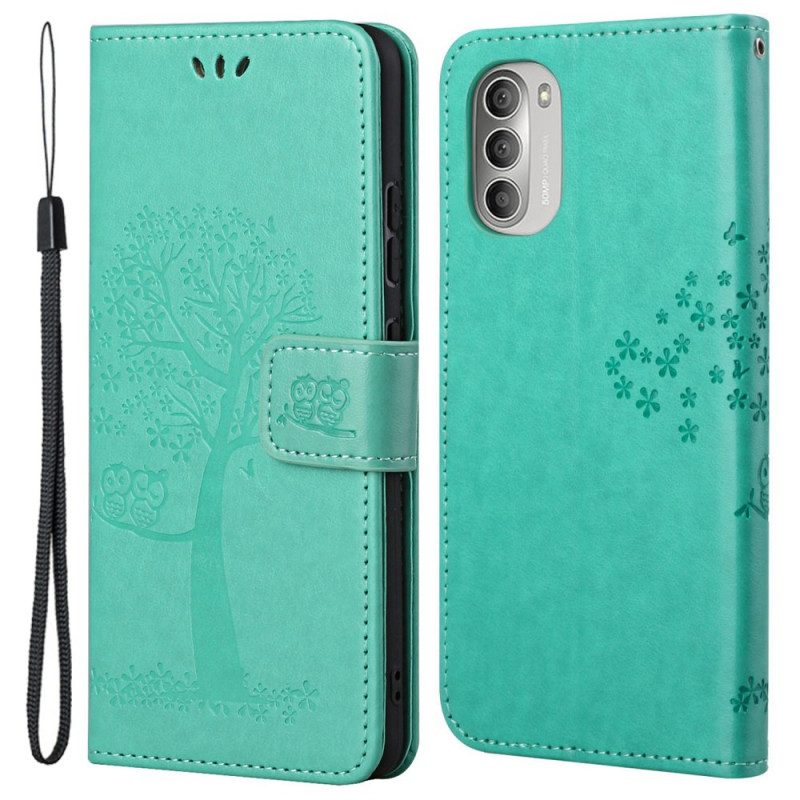 Folio Cover Moto G51 5G Perizoma Albero E Gufi