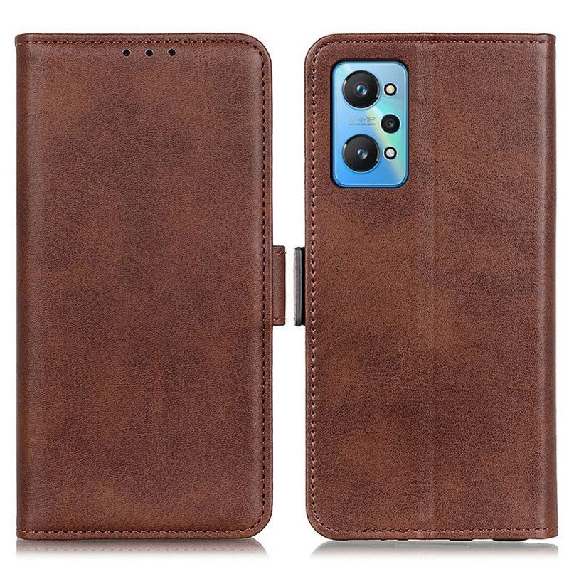 Custodia in pelle Realme GT Neo 3T / Neo 2 Folio Cover Doppio Lembo