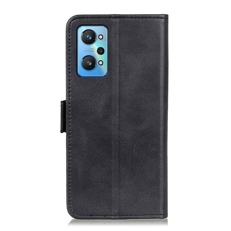 Custodia in pelle Realme GT Neo 3T / Neo 2 Folio Cover Doppio Lembo