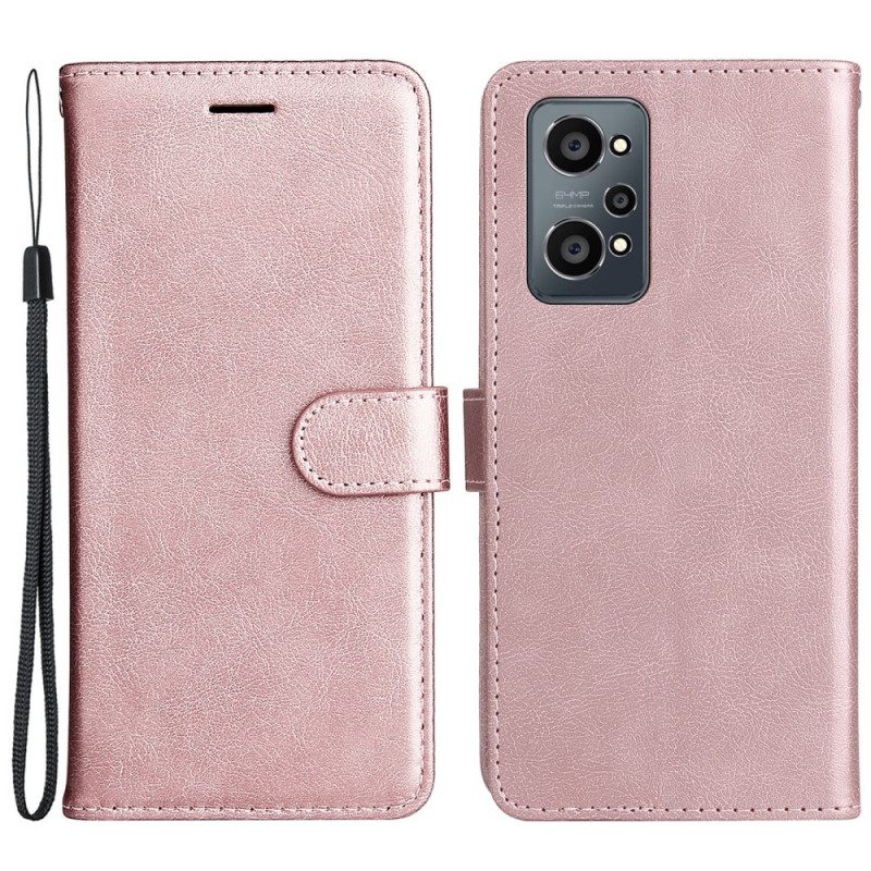 Folio Cover Realme GT Neo 3T / Neo 2 Cinturino Effetto Pelle