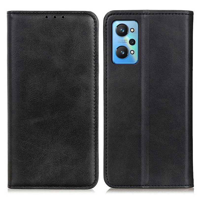 Folio Cover Realme GT Neo 3T / Neo 2 Custodia in pelle Pelle Crosta Eleganza