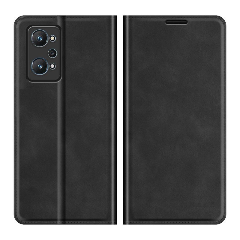 Folio Cover Realme GT Neo 3T / Neo 2 Custodia in pelle Effetto Pelle Morbida Seta