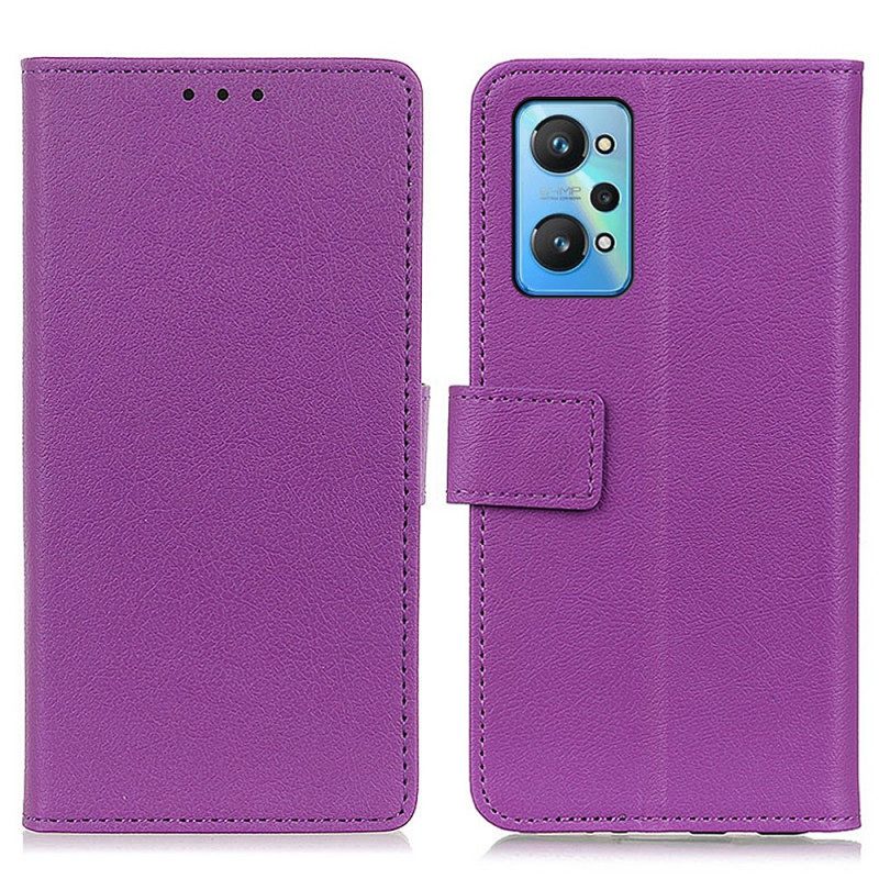 Folio Cover Realme GT Neo 3T / Neo 2 Ecopelle Premium Litchi