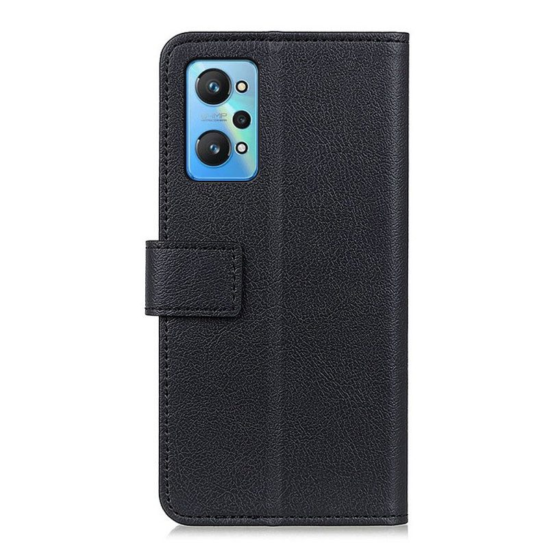 Folio Cover Realme GT Neo 3T / Neo 2 Ecopelle Premium Litchi