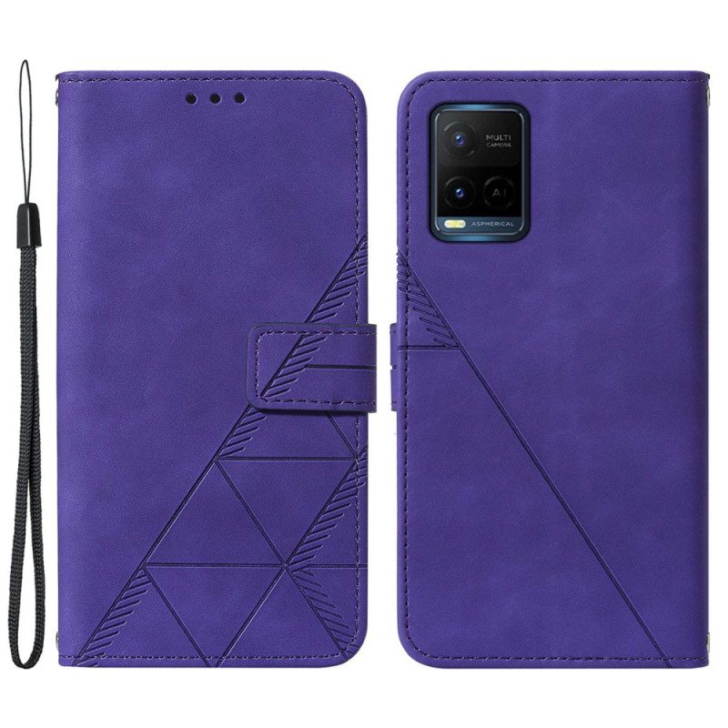 Folio Cover Vivo Y21 Effetto Pelle Piramidale