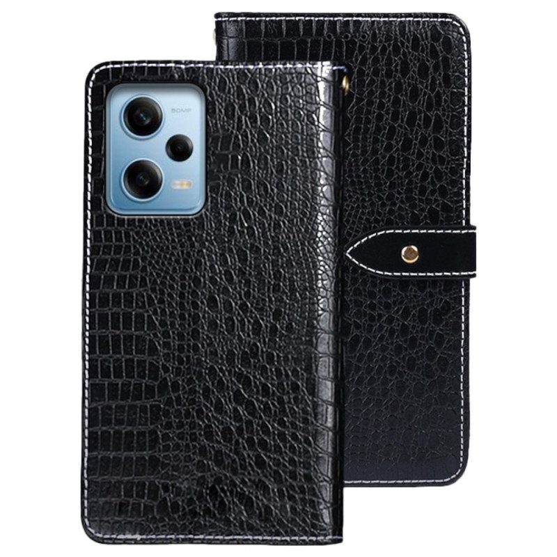 Custodia A Portafoglio Xiaomi Redmi Note 12 Pro Idewei Coccodrillo