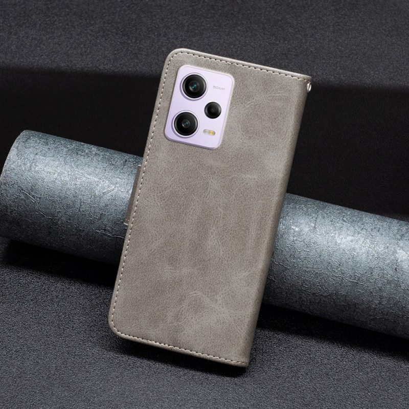 Custodia in pelle Xiaomi Redmi Note 12 Pro Chiusura Obliqua