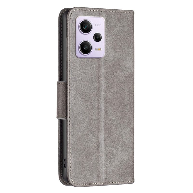 Custodia in pelle Xiaomi Redmi Note 12 Pro Chiusura Obliqua