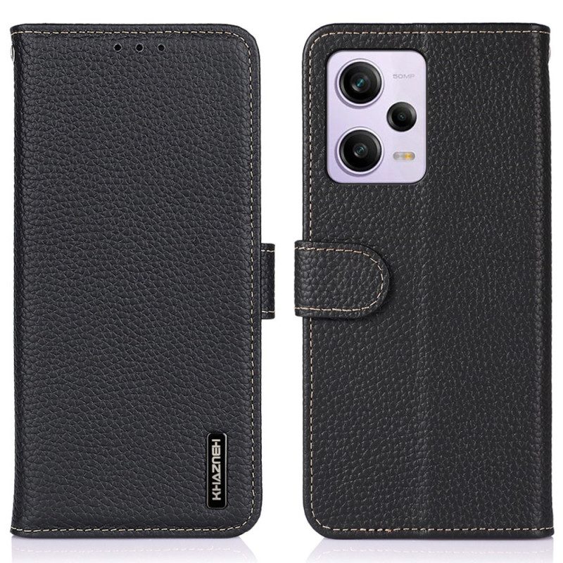 Custodia in pelle Xiaomi Redmi Note 12 Pro Khazneh Pelle Di Litchi