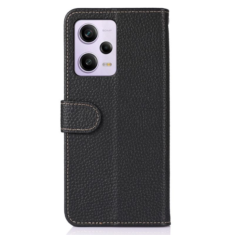 Custodia in pelle Xiaomi Redmi Note 12 Pro Khazneh Pelle Di Litchi