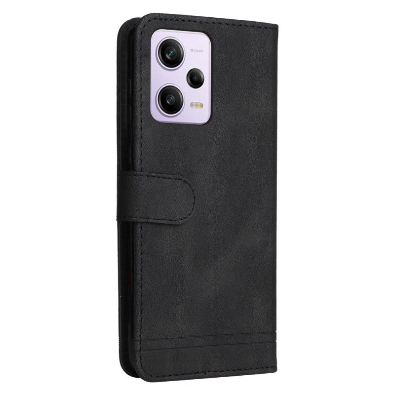 Custodia in pelle Xiaomi Redmi Note 12 Pro Stile In Pelle Con Rivetto Decorativo