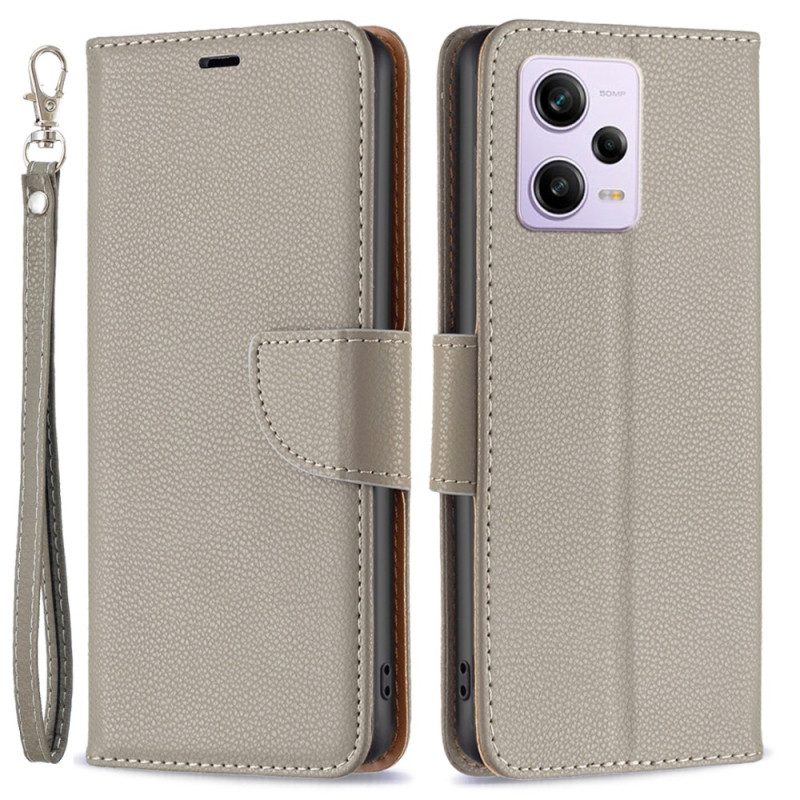 Folio Cover Xiaomi Redmi Note 12 Pro Chiusura Cinturino Obliquo