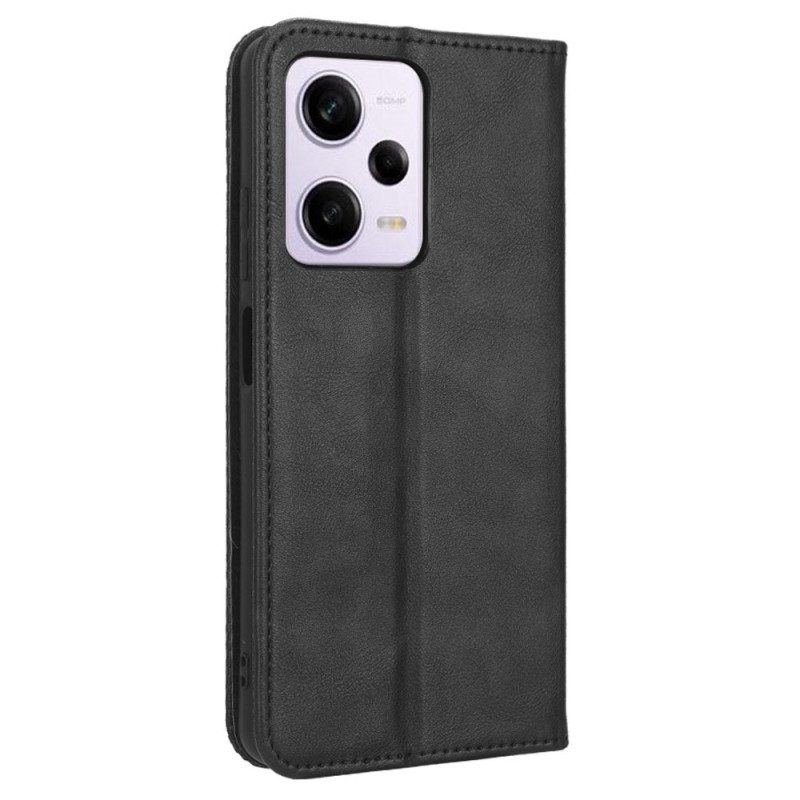 Folio Cover Xiaomi Redmi Note 12 Pro Custodia in pelle Vintage ▾