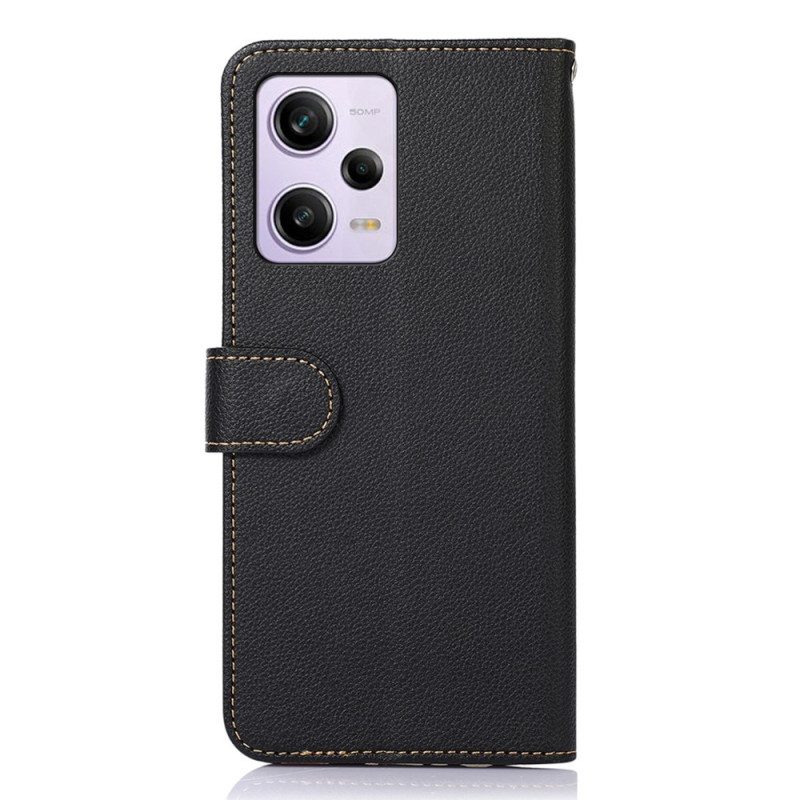 Folio Cover Xiaomi Redmi Note 12 Pro Lychee Style Rfid Khazneh