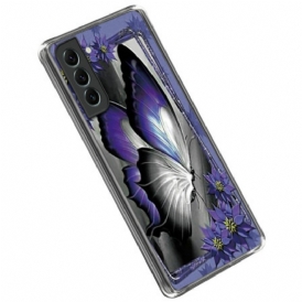 Cover Samsung Galaxy S23 5G Farfalla Viola