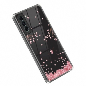 Cover Samsung Galaxy S23 5G Fiori Rosa Senza Soluzione Di Continuità