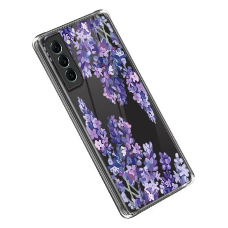 Cover Samsung Galaxy S23 5G Fiori Viola Senza Soluzione Di Continuità