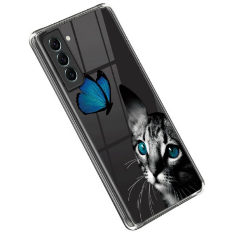 Cover Samsung Galaxy S23 5G Gatto E Farfalla