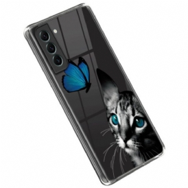 Cover Samsung Galaxy S23 5G Gatto E Farfalla