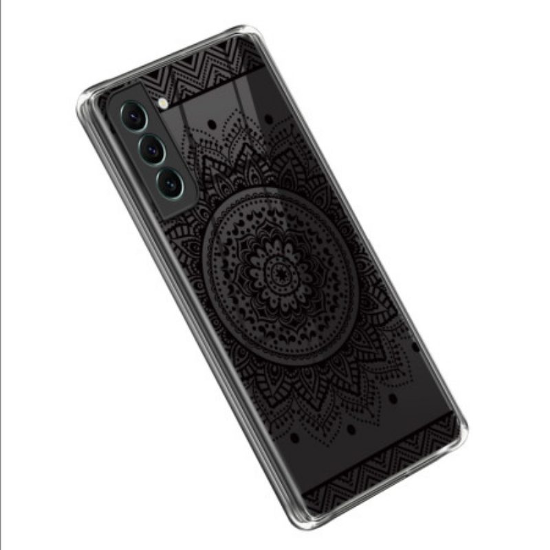 Cover Samsung Galaxy S23 5G Mandala Nero Senza Soluzione Di Continuità