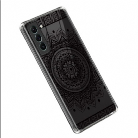 Cover Samsung Galaxy S23 5G Mandala Nero Senza Soluzione Di Continuità