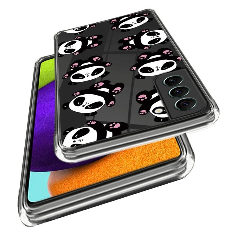 Cover Samsung Galaxy S23 5G Piccoli Panda Trasparenti