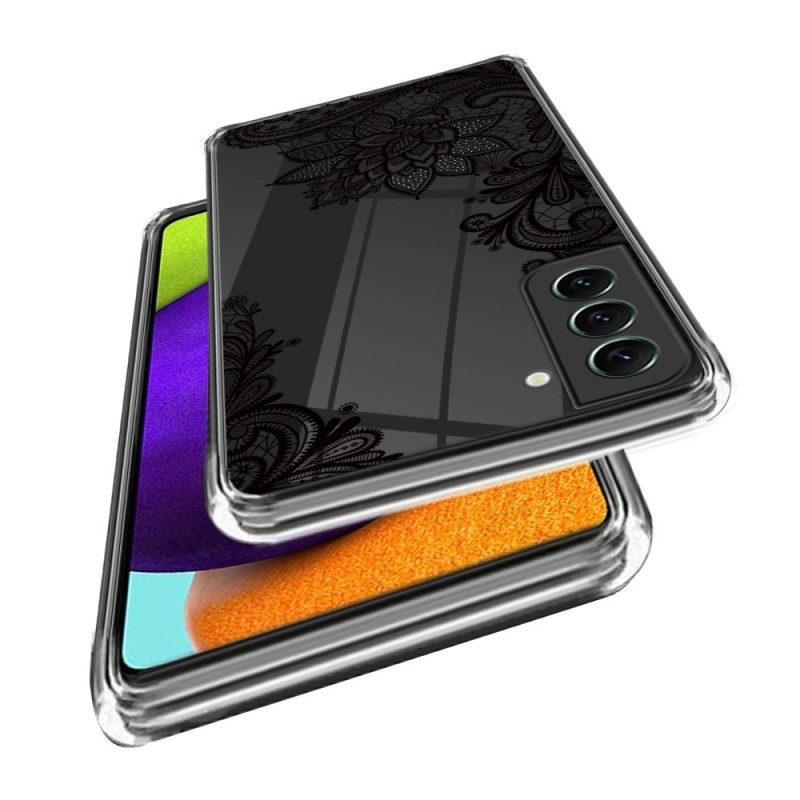 Cover Samsung Galaxy S23 5G Pizzo Nero Trasparente