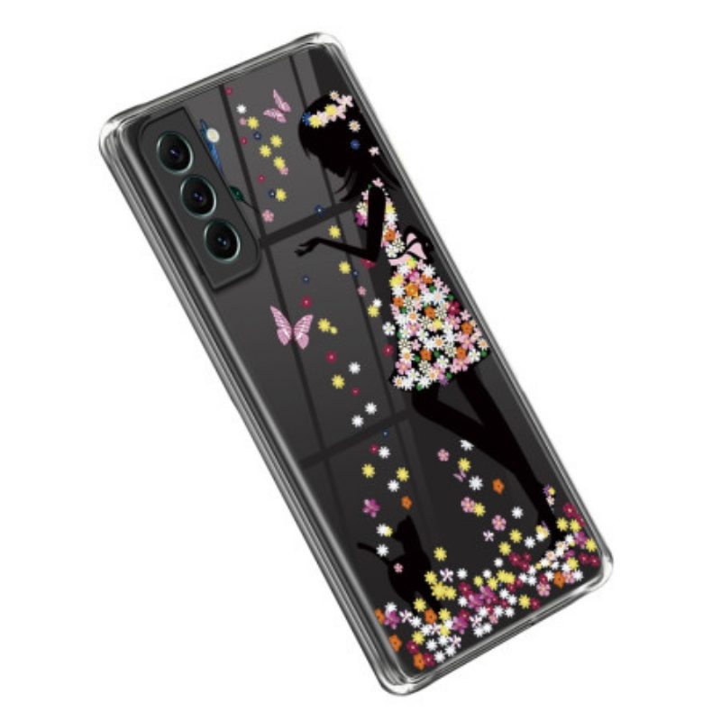 Cover Samsung Galaxy S23 5G Ragazza Di Fiore Senza Cuciture