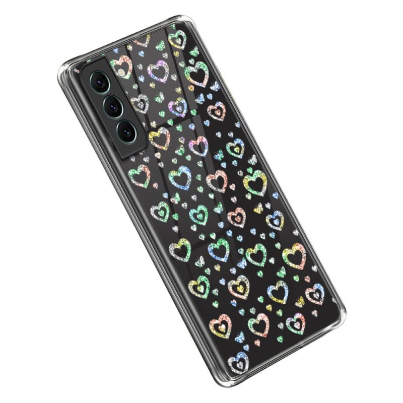 Cover Samsung Galaxy S23 5G Stelle / Cuori Trasparenti