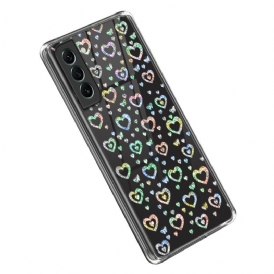 Cover Samsung Galaxy S23 5G Stelle / Cuori Trasparenti