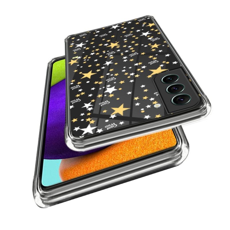 Cover Samsung Galaxy S23 5G Stelle / Cuori Trasparenti