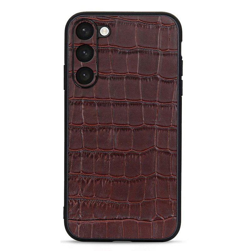 Cover Samsung Galaxy S23 5G Vera Pelle Stile Coccodrillo