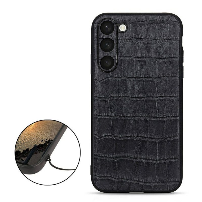 Cover Samsung Galaxy S23 5G Vera Pelle Stile Coccodrillo