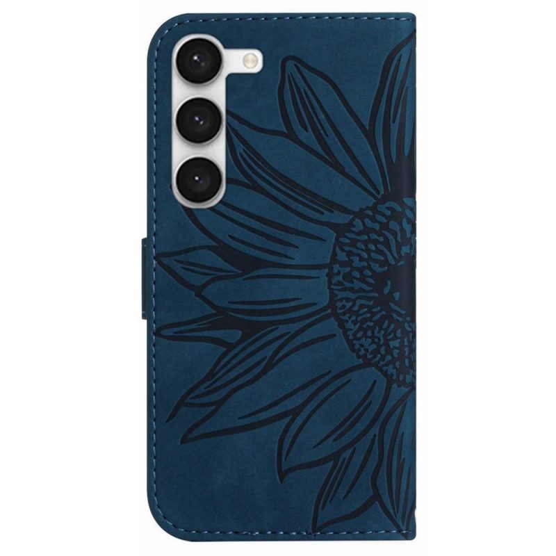 Custodia A Portafoglio Samsung Galaxy S23 5G Tracolla Girasole