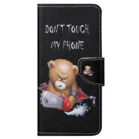 Custodia in pelle Samsung Galaxy S23 5G Bear Non Toccare Il Mio Telefono