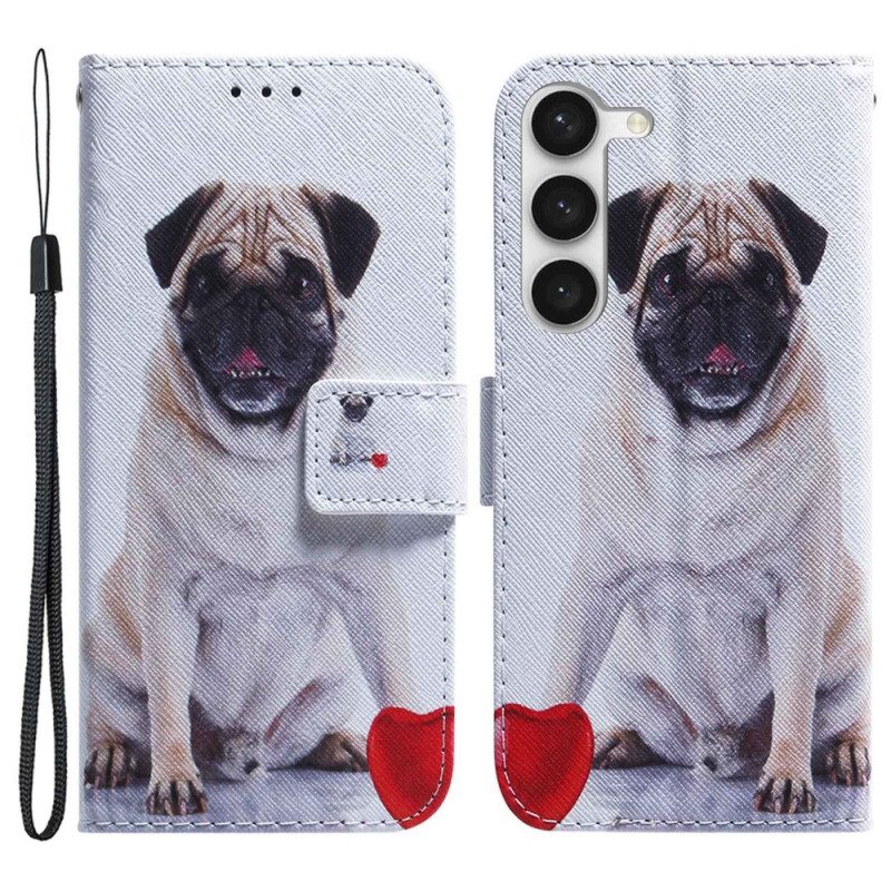 Custodia in pelle Samsung Galaxy S23 5G Cane Carlino