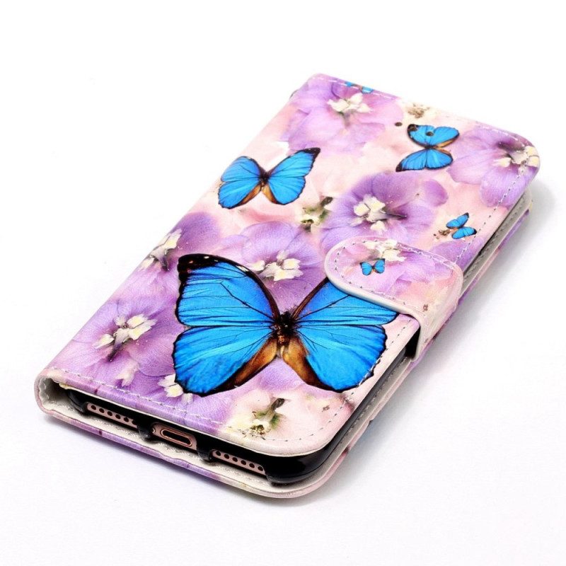 Custodia in pelle Samsung Galaxy S23 5G Farfalle Perizoma Colorate