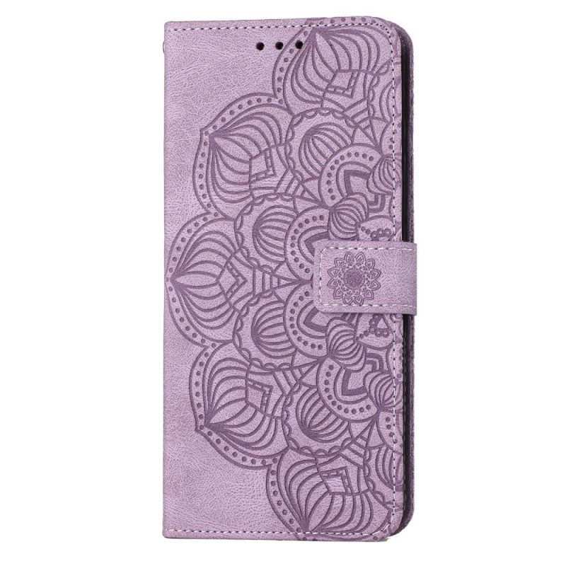 Custodia in pelle Samsung Galaxy S23 5G Mandala Strappy