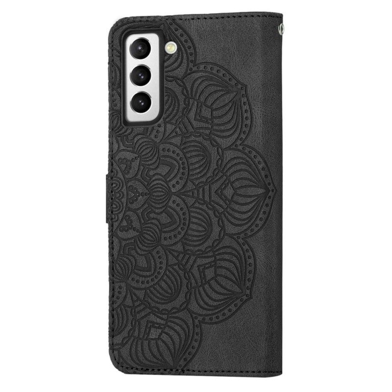 Custodia in pelle Samsung Galaxy S23 5G Mandala Strappy