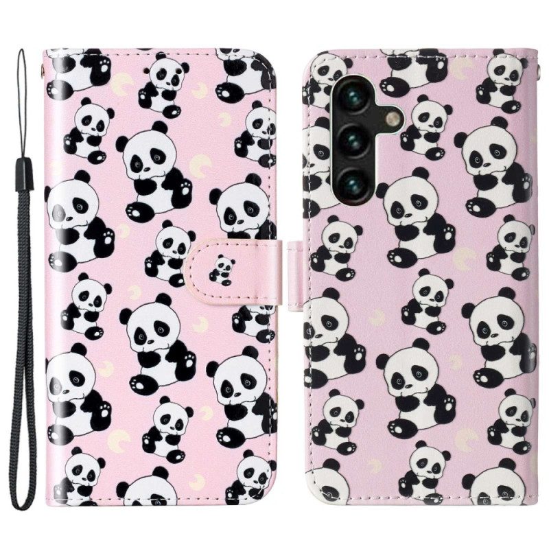 Custodia in pelle Samsung Galaxy S23 5G Panda Strappy