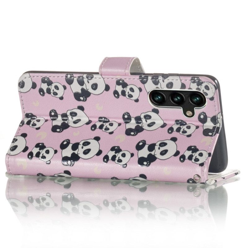 Custodia in pelle Samsung Galaxy S23 5G Panda Strappy