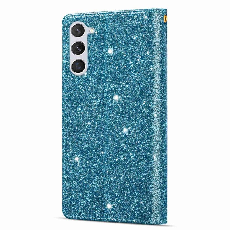 Custodia in pelle Samsung Galaxy S23 5G Portafoglio Portafoglio Con Paillettes